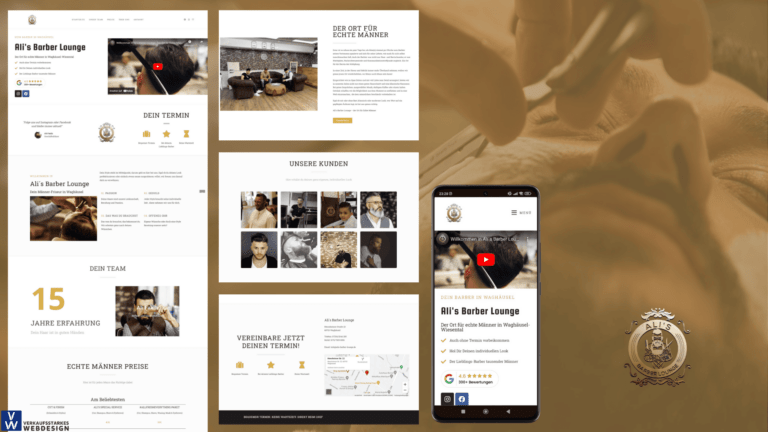 Webdesign & Local SEO Referenz für Alis Barber Lounge in Wagäusel von Verkaufsstarkes Webdesign