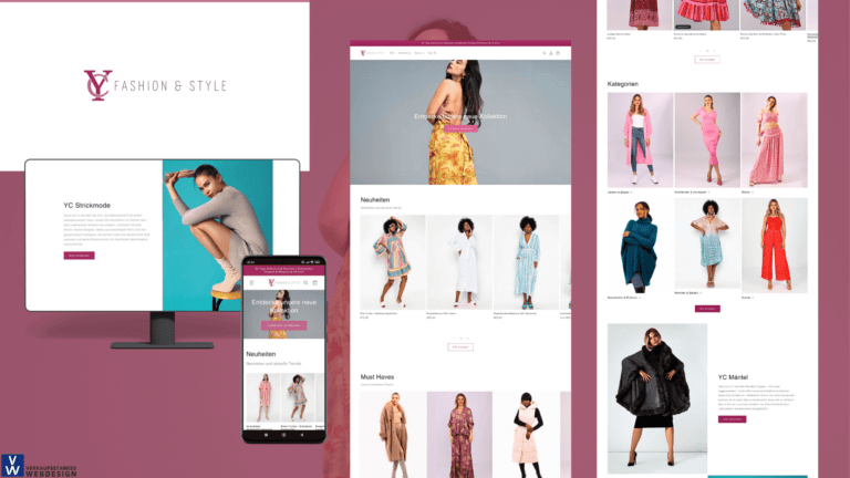 Webdesign, SEO, Onlineshop erstellen Referenz von Verkaufsstarkes Webdesign für YC Fashion & Style Karlsruhe