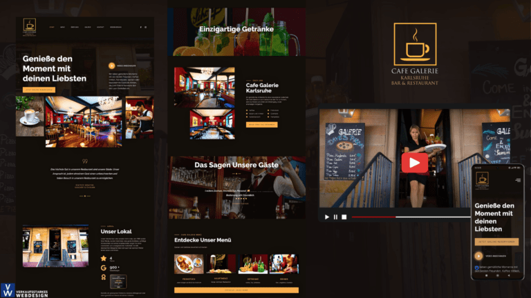 Webdesign und Local SEO Referenz von Verkaufsstarkes Webdesign für Cafe Galerie Karlsruhe