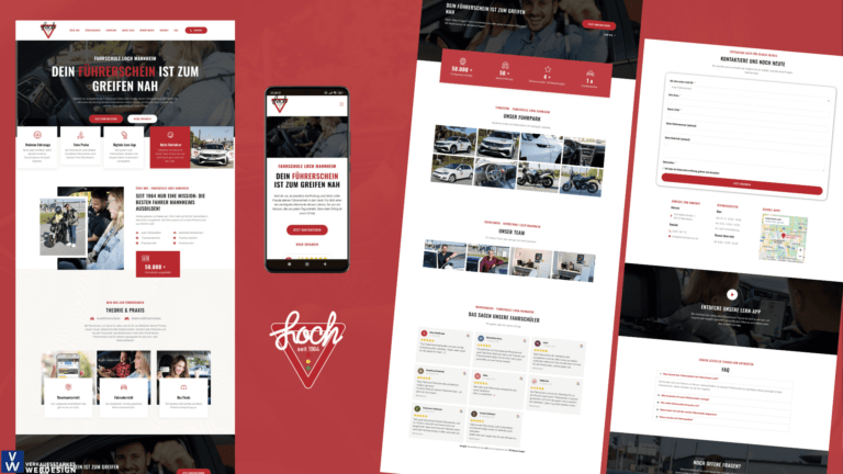 Webdesign und Local SEO Referenz von Verkaufsstarkes Webdesign für Fahrschule Loch Mannheim