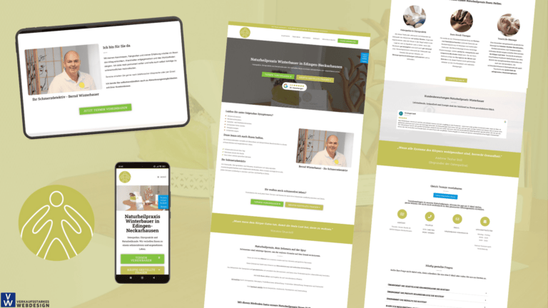 Webdesign & Local SEO Referenz von Verkaufsstarkes Webdesign für Heilpraxis Winterbauer in Edingen Neckarhausen zwischen Mannheim und Heidelberg