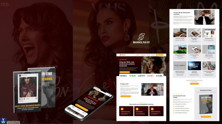 Webdesign, Funnelaufbau, Leadmagnet, Email Marketing, SEO Referenz von Verkaufsstarkes Webdesign für Modelnest College Karlsruhe