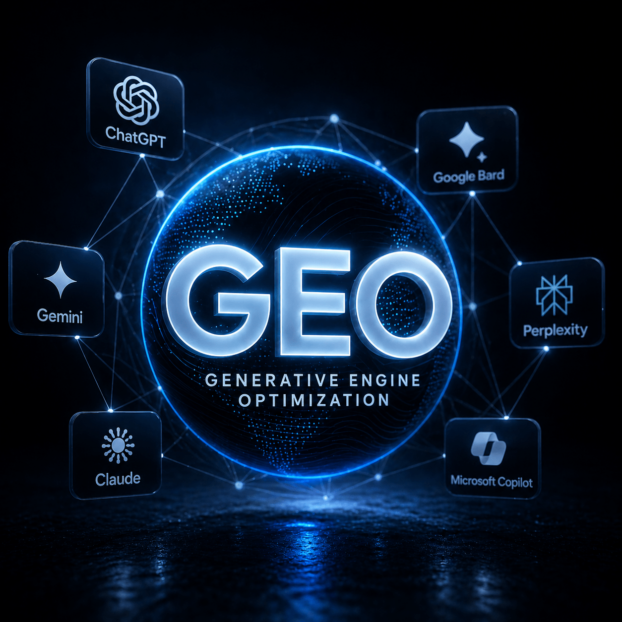 Illustration von GEO Agentur für Generative Engine Optimization in Karlsruhe, Mannheim, Heidelberg und ganz Deutschland. Verkaufsstarkes Webdesign von Johann Steinwand. Für KIs wie Chatgpt, Gemini, Perplexity, Claude und mehr.