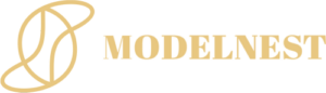 Logo Aufbau Modelnest college und Modelnest Modelagentur zusammen mit Mohammad Jafari