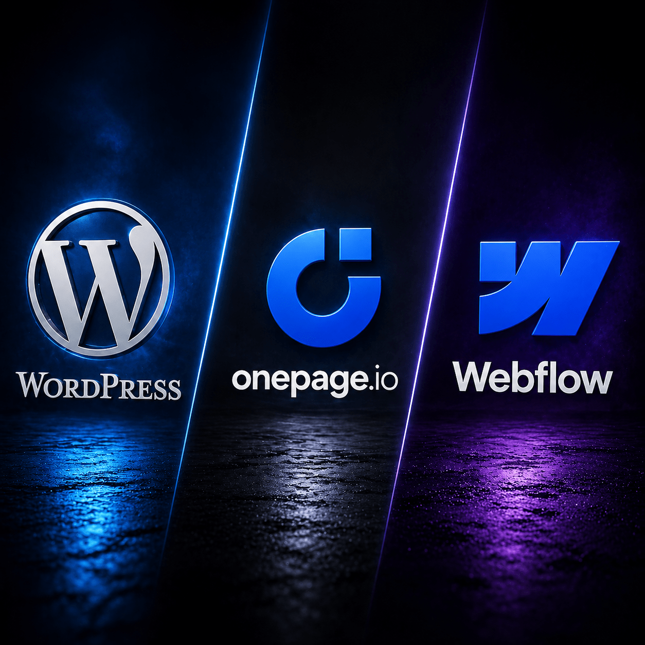 Webdesign mit WordPress, onepage.io und webflow
